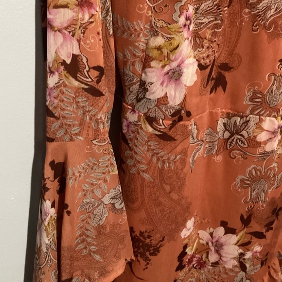 Wonderly Women’s Plus Size Floral Wrap Dress 2X Beautiful Fall Colors - Picture 2 of 9